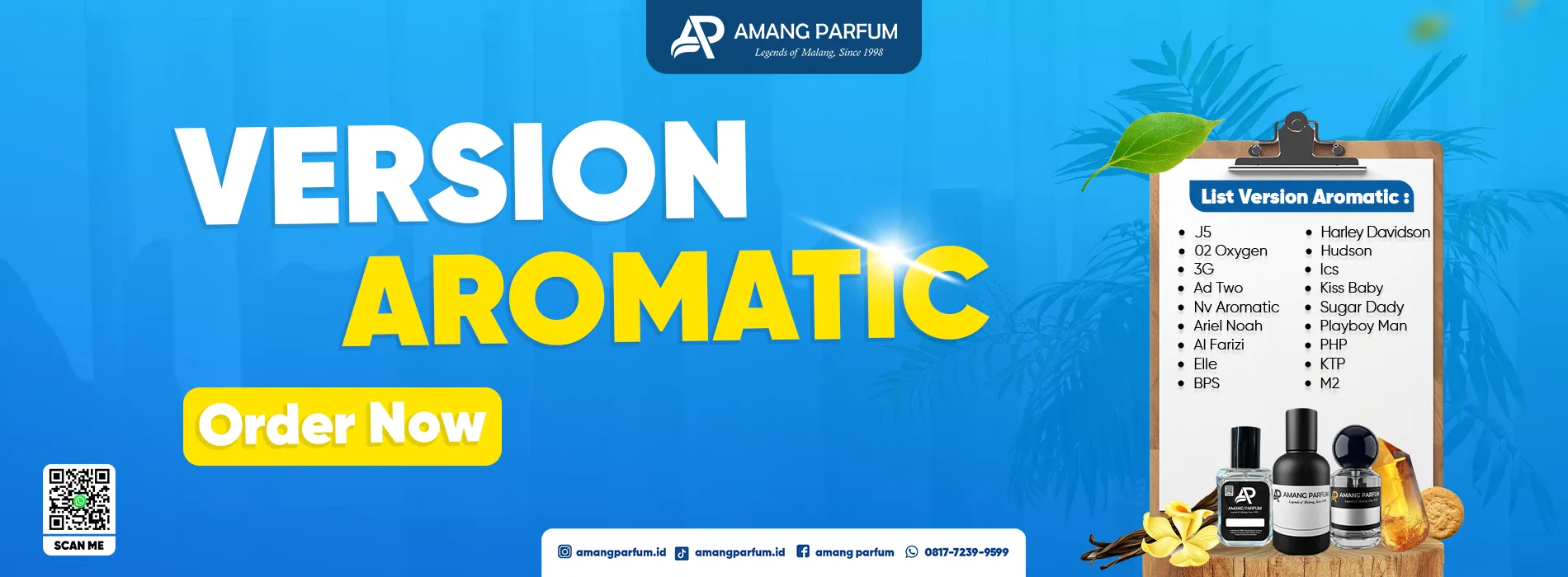 Banner koleksi Version Aromatic Amang Parfum